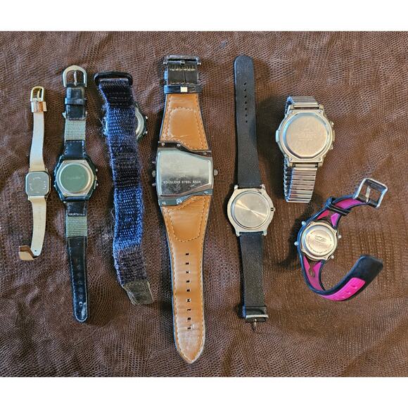 7 Digital WATCHES Bundle Lot As Is DIY Craft Project Untested Steampunk Project - Picture 4 of 9